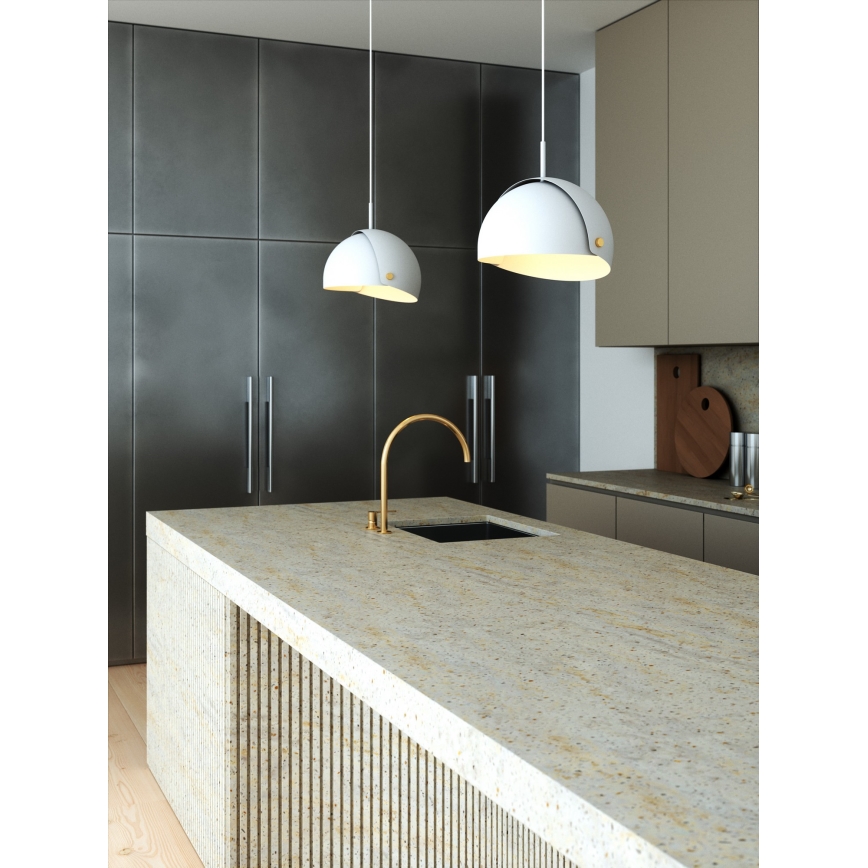 DFTP by Nordlux - Ljuskrona med textilsladd med anpassningsbar lampskärm ALIGN 1xE27/15W/230V vit