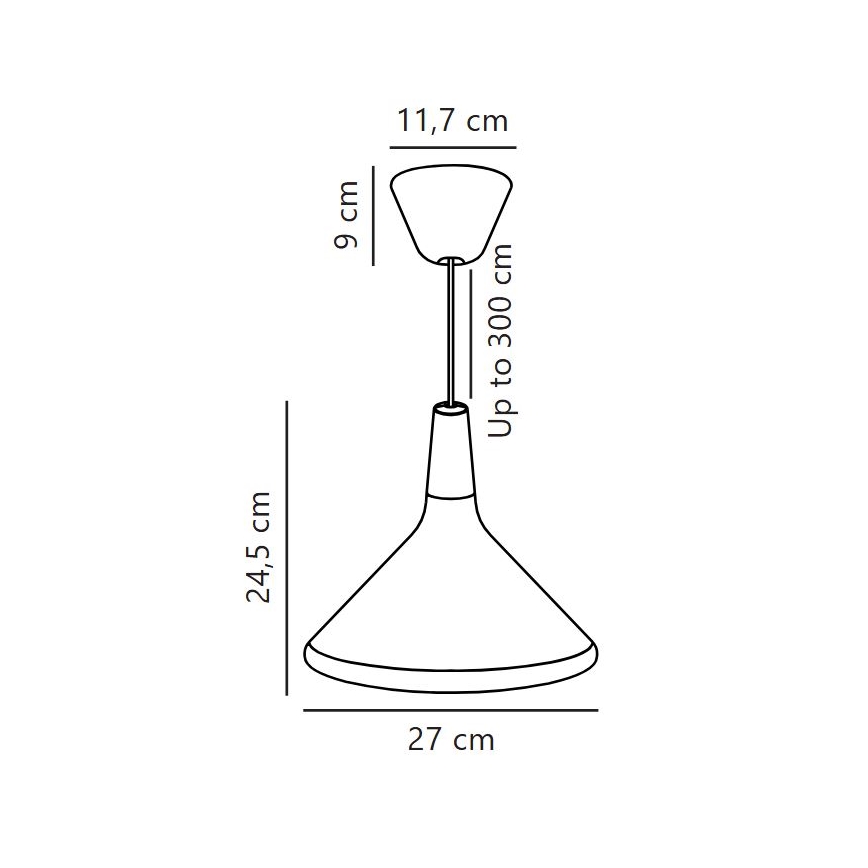 DFTP by Nordlux - Ljuskrona med textilsladd NORI 1xE27/40W/230V