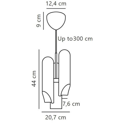 DFTP by Nordlux - Ljuskrona med textilsladd ROCHELLE 3xGU10/15W/230V