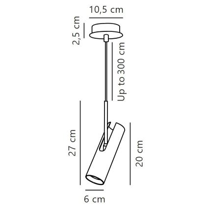 DFTP by Nordlux - MIB pendel på kabel 1xGU10/8W/230V svart