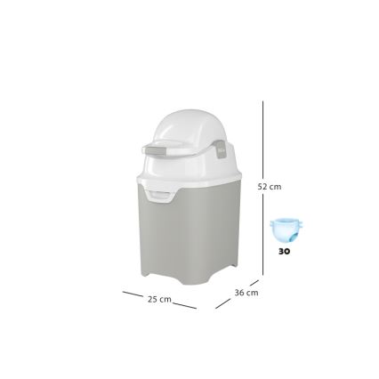 DiaperChamp - Blöjsoptunna ONE vit