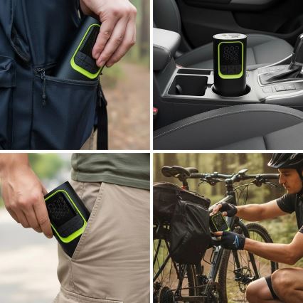 Digital bärbar fickkompressor 5V 8000 mAh svart