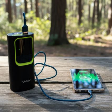 Digital bärbar fickkompressor 5V 8000 mAh svart