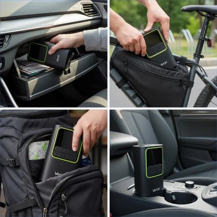 Digital fickkompressor 5V 4000 mAh svart