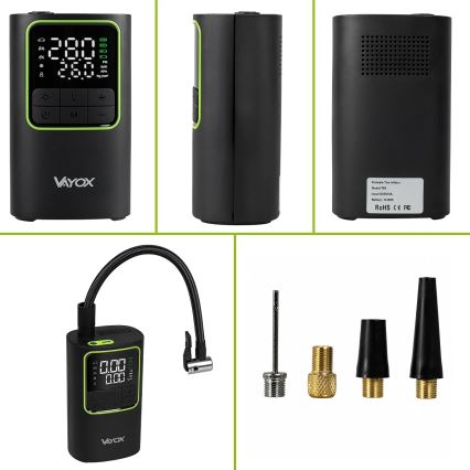 Digital fickkompressor 5V 4000 mAh svart