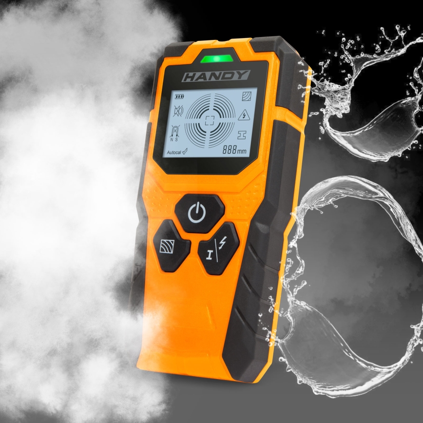 Digital multifunktionsdetektor 9V 1x6LR61 IP54 orange