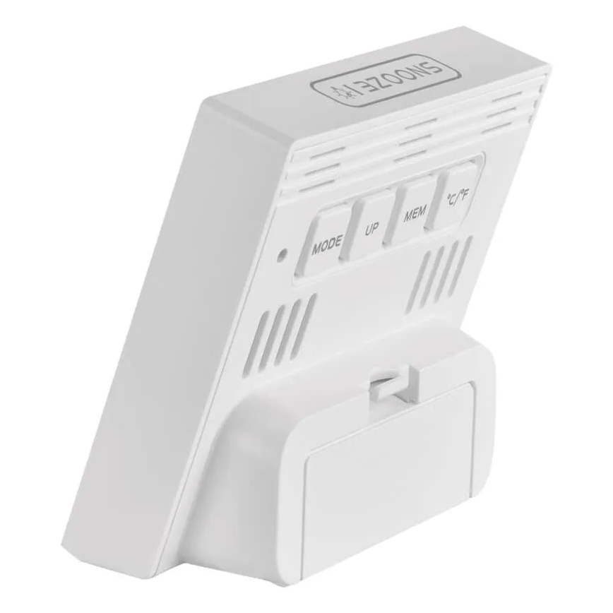 Digital termometer med hygrometer 1xAA vit
