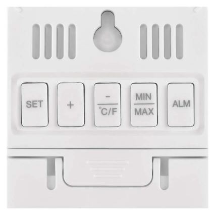 Digital termometer med hygrometer 2xAAA vit