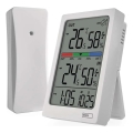 Digital termometer med hygrometer, 2×AAA, vit