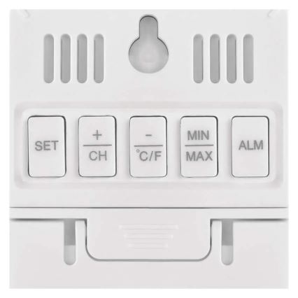 Digital termometer med hygrometer, 2×AAA, vit