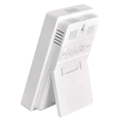 Digital termometer med hygrometer, 2×AAA, vit
