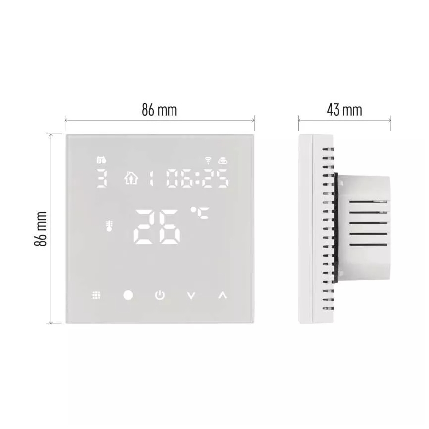 Digital termostat för golvärme GoSmart 230V/16A Wi-Fi Tuya