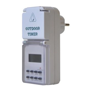 Digital veckotimer för utomhusbruk 16A/230V IP44 200 mAh