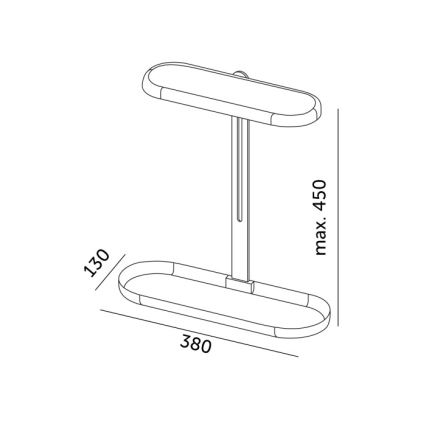 LED dimmbar bordslampa för växtodling VERDI LED/12W/230V 4500K CRI 95 vit