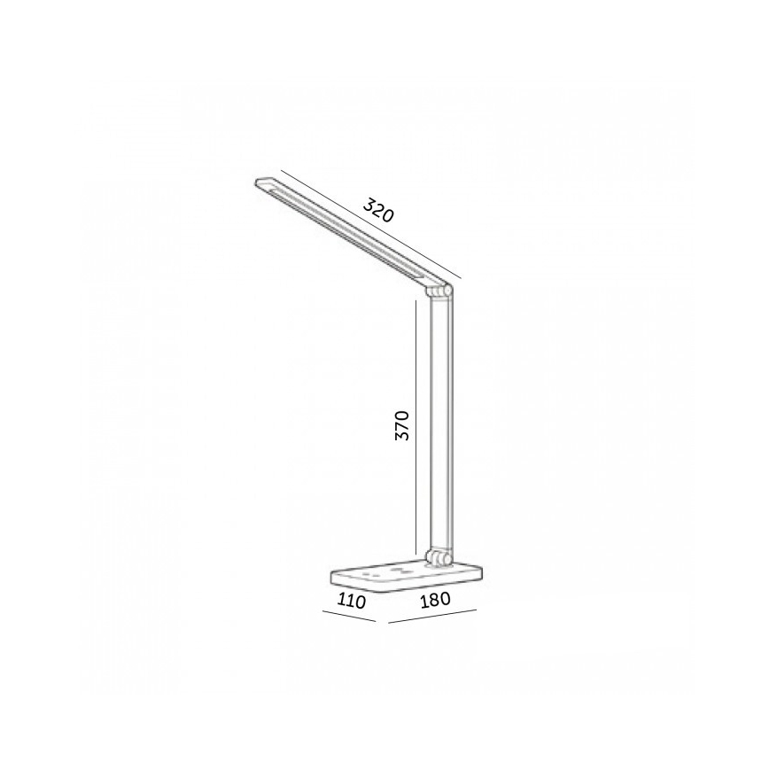 Dimbara LED-skrivbordslampa med trådlös QI-laddning NOBLITE Q LED/7W/230V 3000/4000/6500K svart