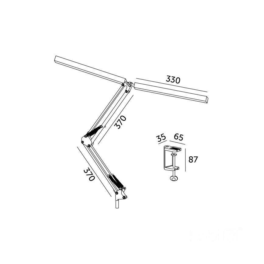Dimbar LED-bordslampa TENUIX DUO LED/15W/230V 3000-6000K