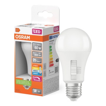 Dimbar LED-glödlampa CLASSIC A60 E27/8,8W/230V 2700/3000/4000/6500K - Osram
