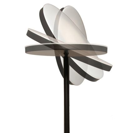 Dimbar LED-golvlampa NORA LED/25W/230V 2200/3000/4000K + LED/5W 3000K svart + fjärrkontroll