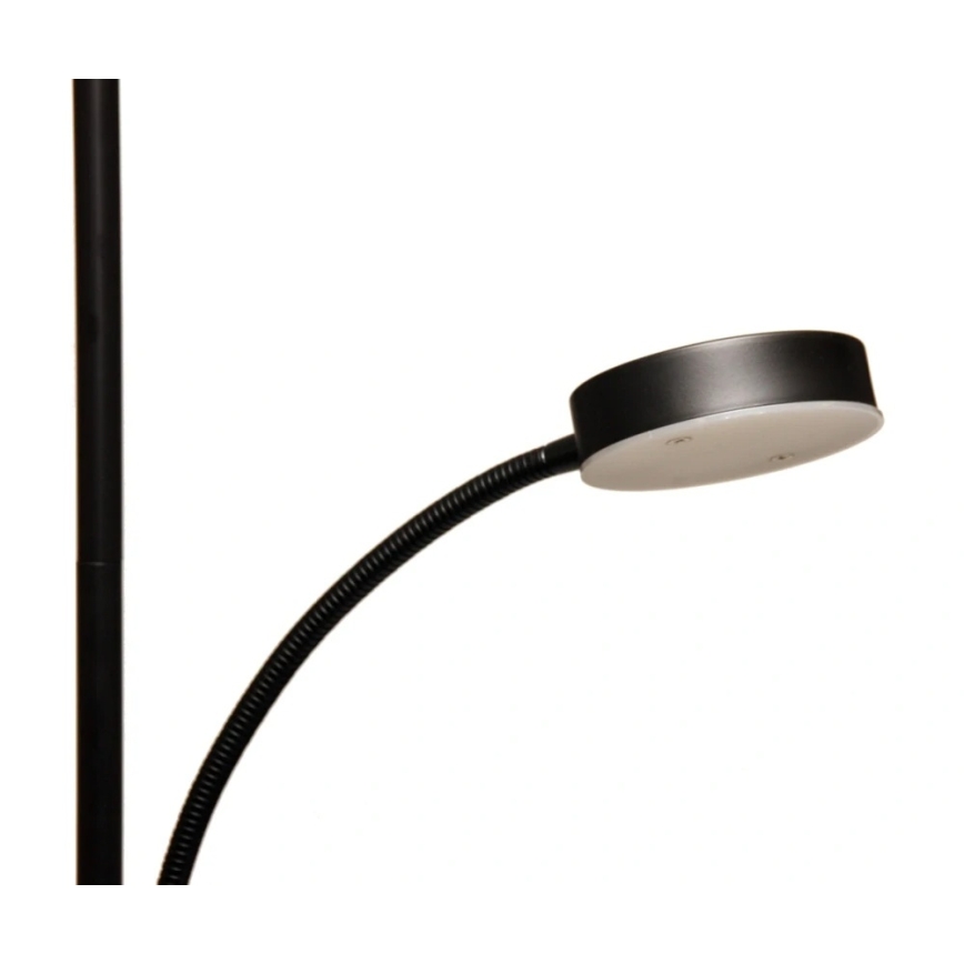 Dimbar LED-golvlampa NORA LED/25W/230V 2200/3000/4000K + LED/5W 3000K svart + fjärrkontroll