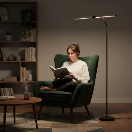 Dimbar LED-golvlampa TEILO LED/14W/230V 3000/4000/6000K svart