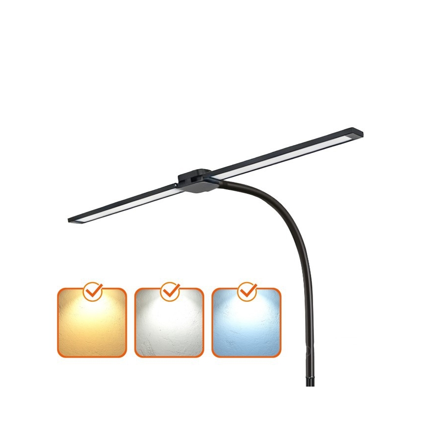 Dimbar LED-golvlampa TEILO LED/14W/230V 3000/4000/6000K svart