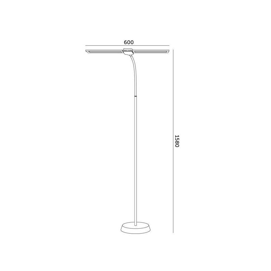 Dimbar LED-golvlampa TEILO LED/14W/230V 3000/4000/6000K svart