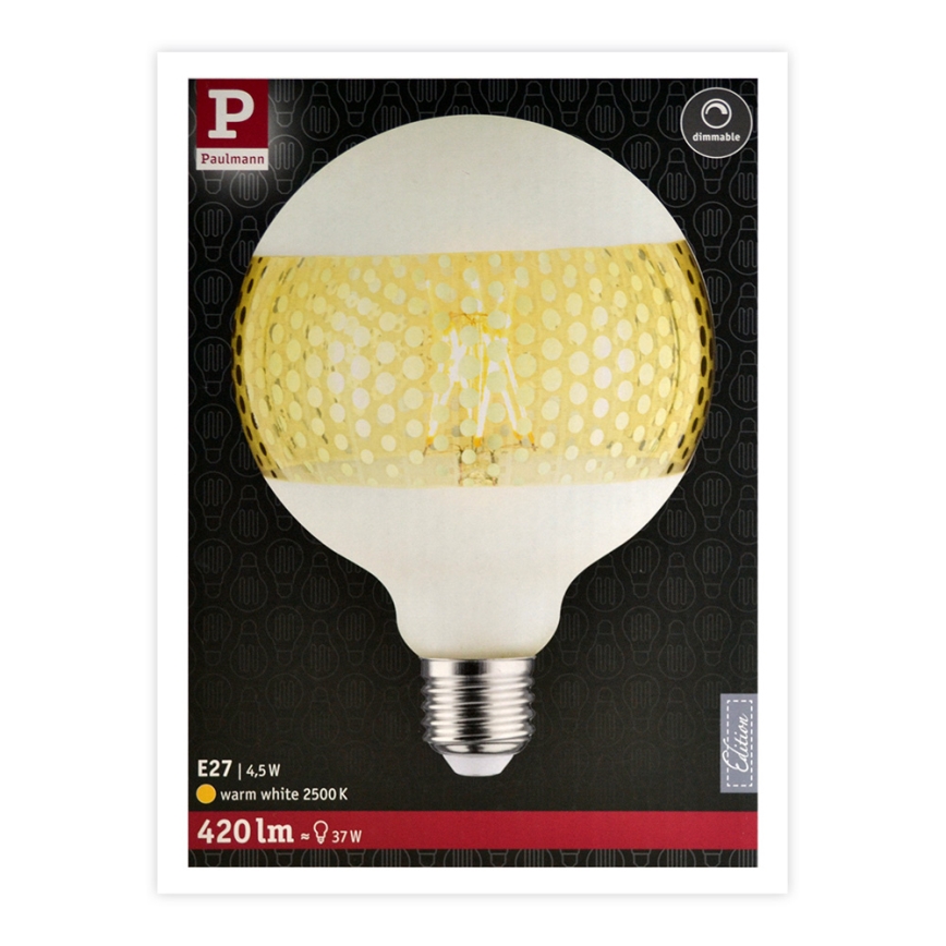 Dimbar LED-lampa CLASSIC G125 E27/4,5W/230V 2500K - Paulmann 28770