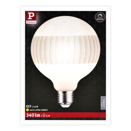 Dimbar LED-lampa CLASSIC G125 E27/4,5W/230V 2600K - Paulmann 28743