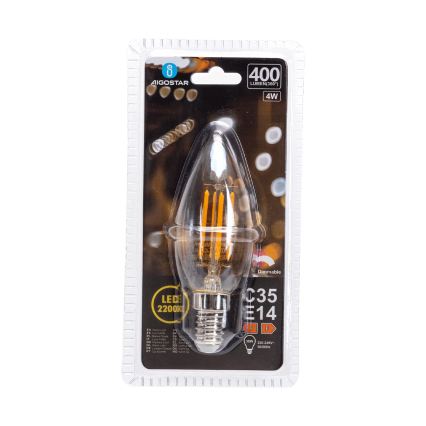 Dimbar LED-lampa FILAMENT C35 E14/4W/230V 2200K - Aigostar