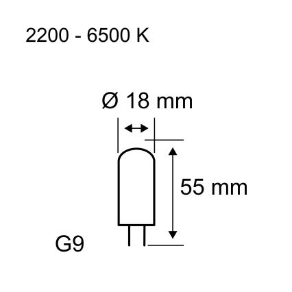 Dimbar LED-lampa G9/4W/230V 2200-6500K - Paulmann 28820