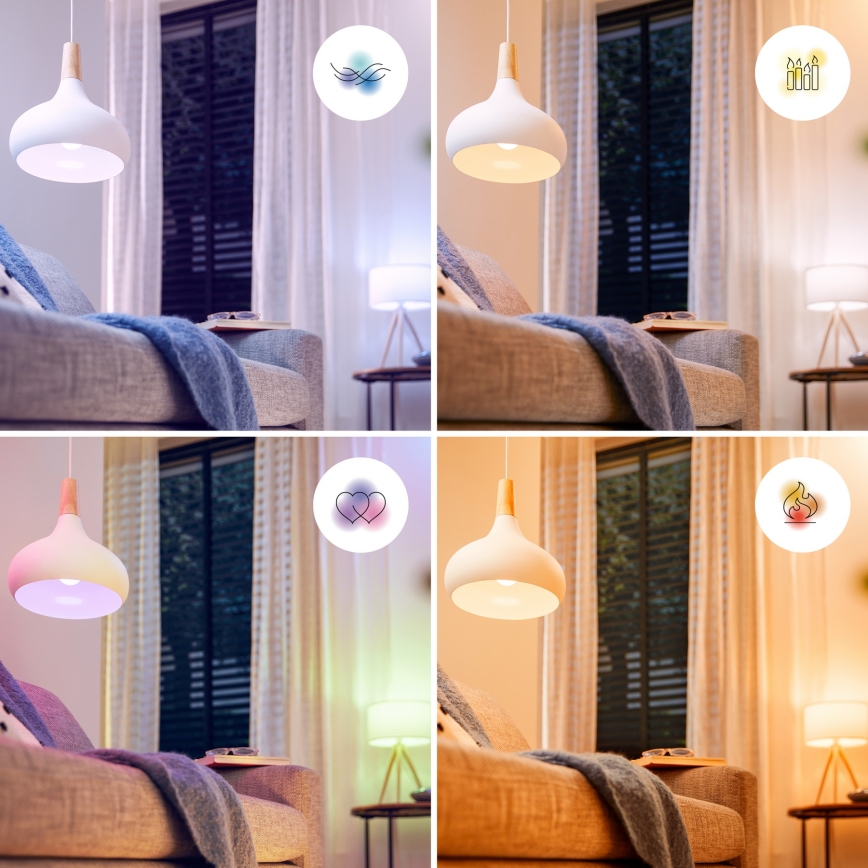Dimbar RGB-LED-lampa Philips SMART P45 E14/4,9W/230V 2200-6500K CRI 90