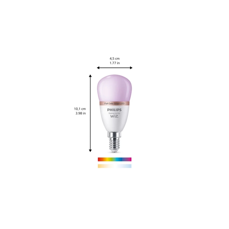 Dimbar RGB-LED-lampa Philips SMART P45 E14/4,9W/230V 2200-6500K CRI 90