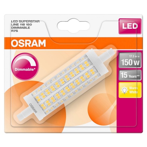 Dimbar LED-lampa R7s/17,5W/230V 2700K - Osram 118mm