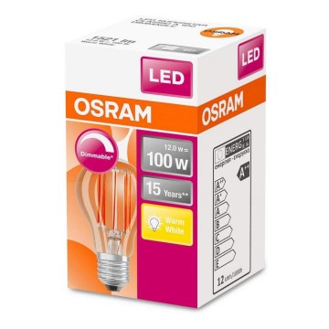 Dimbar LED-lampa VINTAGE E27/12W/230V - Osram