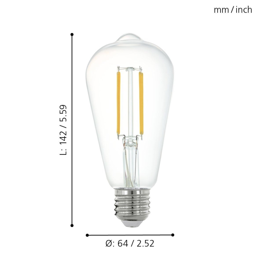 Dimbar LED-lampa VINTAGE E27/6W/230V 2,700K - Eglo 11862