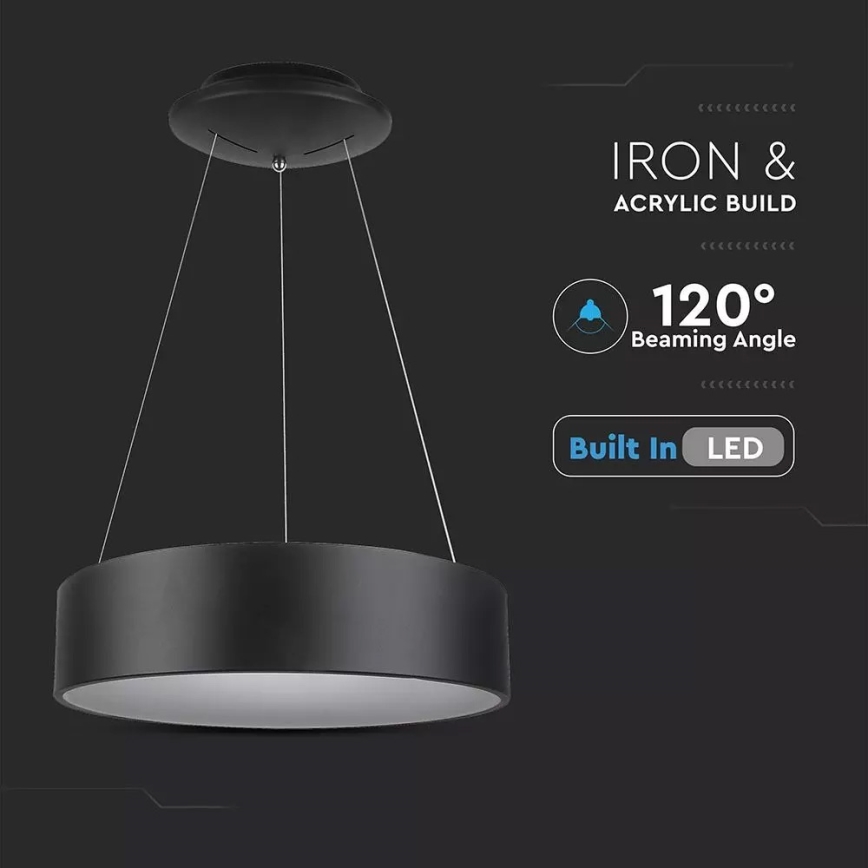 Dimbar LED-lampakrona med snöre 1xLED/20W/230V