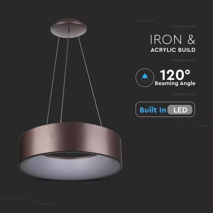 Dimbar LED-lampakrona med snöre 1xLED/20W/230V