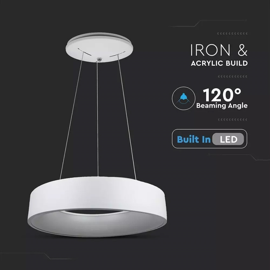 Dimbar LED-lampakrona med snöre 1xLED/30W/230V