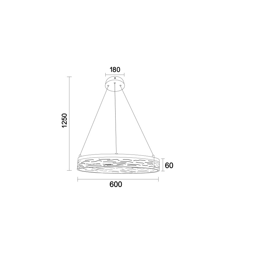 Dimbar LED-pendellampa på vajer ALIANZ LED/45W/230V 3000-6000K Ø 60 cm + fjärrkontroll