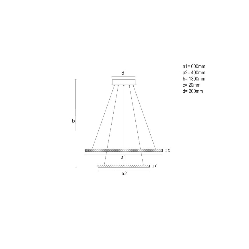 Dimbar LED-pendel på kabel LED/150W/230V 3000-6500K + fjärrkontroll