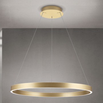 dimbar LED-pendellampa på vajer KOLK LED/80W/230V 2700/3000/4000K Ø 80 cm guld