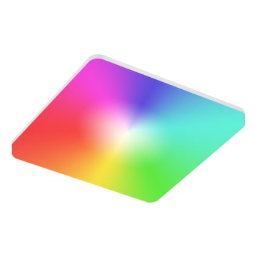 Dimbar LED RGBW takarmatur för badrum LED/24W/230V 3000-6500K 33x33 cm IP54 vit Wi-Fi Tuya