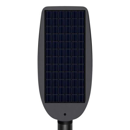 LED dimbar solcellsdriven gatlampa med sensor VENICE LED/200W/3,2V 12000 mAh IP65 svart + fjärrkontroll