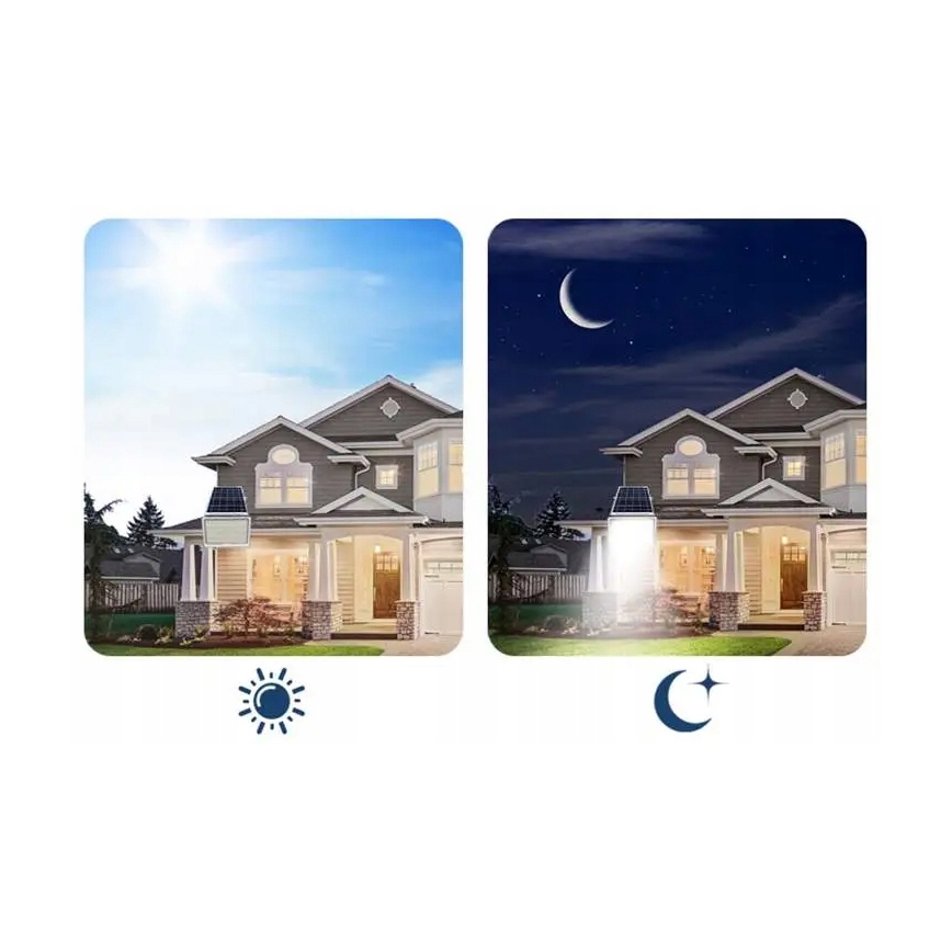 LED dimbar solcellsstrålkastare LED/50W/3,2V 5000K 6000 mAh IP65 svart + fjärrkontroll