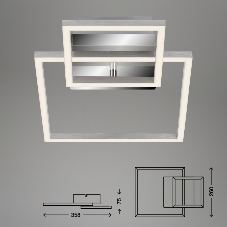 Dimbar LED-takarmatur LED/12W/230V 3000K matt krom