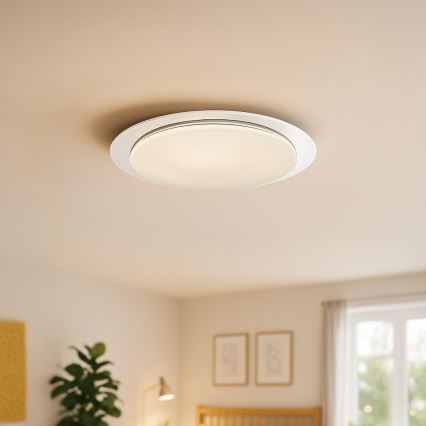 Dimbar LED-taklampa SONIC LED/100W/2300V 3000-6000K Ø85 cm vit + fjärrkontroll