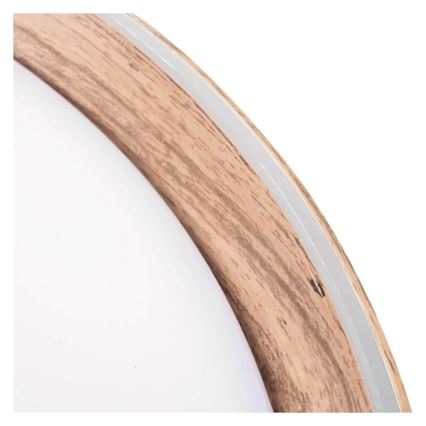 Dimbart LED-takarmatur ILVI LED/30W/230V 2700-6500K Ø 40 cm träfinish + fjärrkontroll