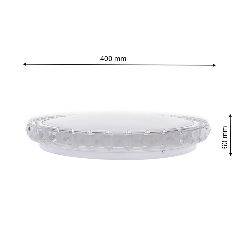 Dimbart LED-takarmatur LAYLA LED/26W/230V + fjärrkontroll