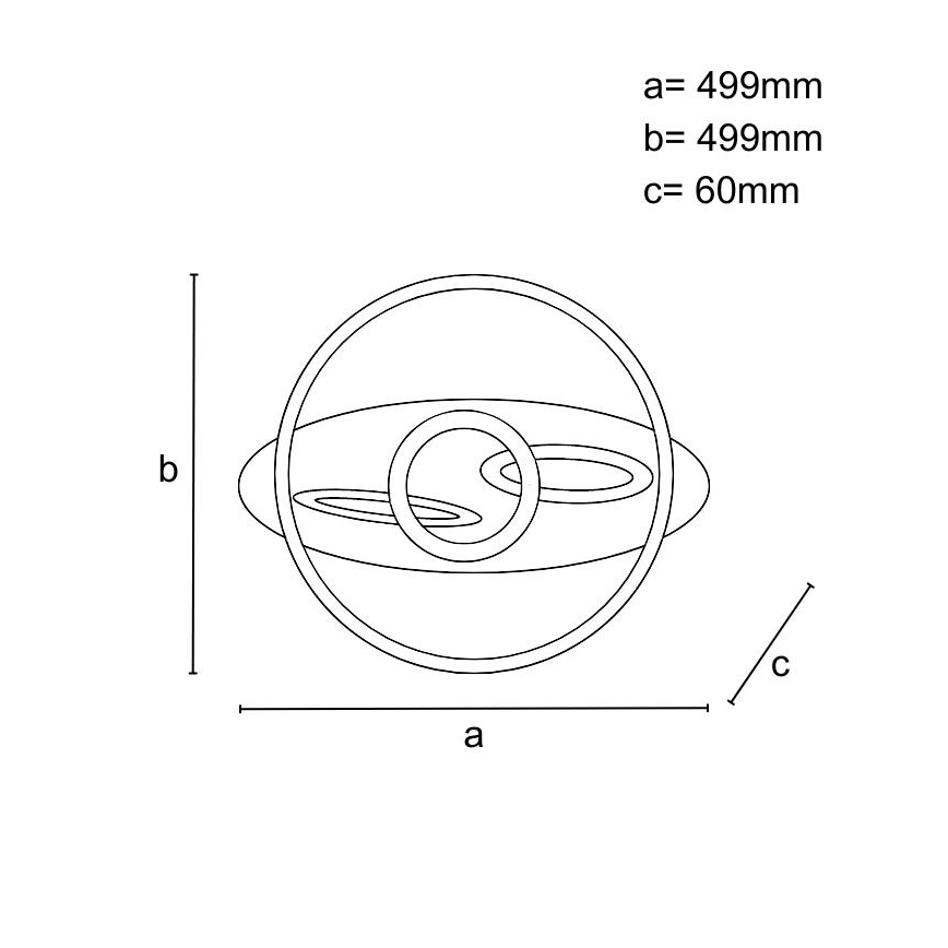Dimbar LED-taklampa LED/105W/230V 3000-6500K + fjärrkontroll