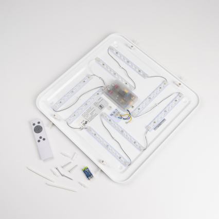 Dimbar taklampa LED/42W/230V 3000-6500K 49x49 cm vit + fjärrkontroll